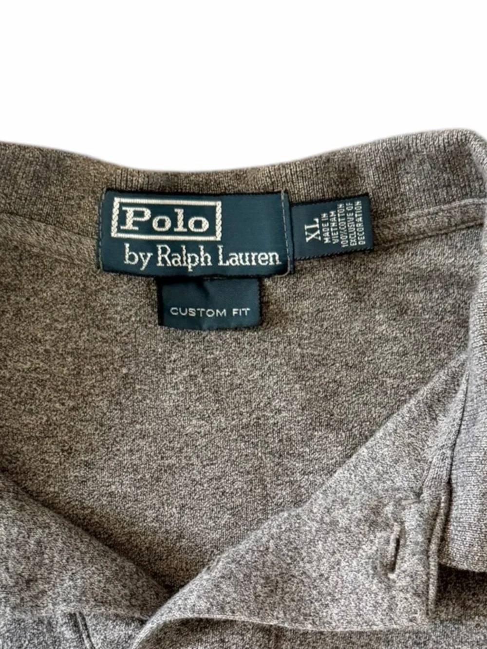 Polo by Ralph Lauren Heather Gray Custom Fit Men’s XL‎ Short Sleeve Polo